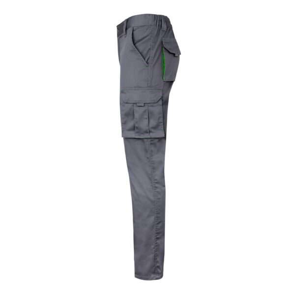 VL FIDES. Zweifarbige Stretch-Hose mit mehreren Taschen (240 g/m²), aus Baumwolle (46 %), EME (38 %) und Polyester (16 %)