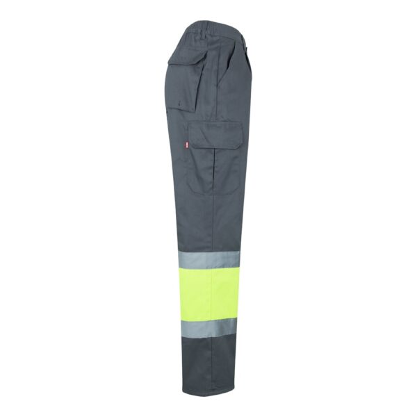 VL POSEIDON. Zweifarbige Twill-Hose mit mehreren Taschen (210 g/m²), aus Baumwolle (20%) und Polyester (80%)