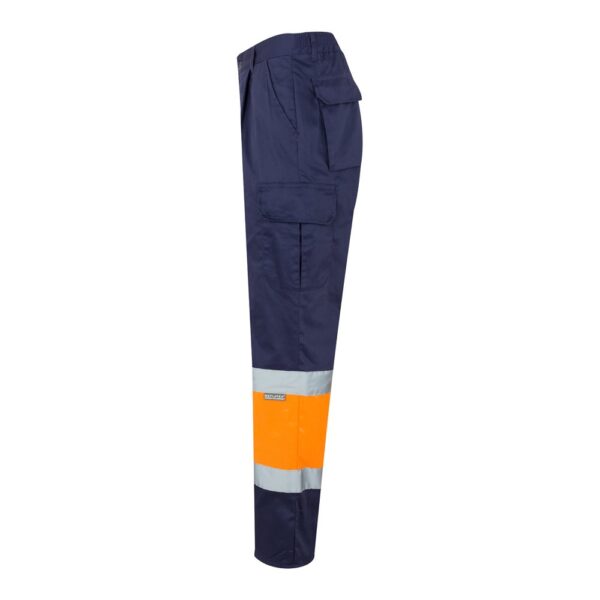 VL POSEIDON. Zweifarbige Twill-Hose mit mehreren Taschen (210 g/m²), aus Baumwolle (20%) und Polyester (80%)