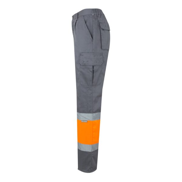 VL POSEIDON. Zweifarbige Twill-Hose mit mehreren Taschen (210 g/m²), aus Baumwolle (20%) und Polyester (80%)