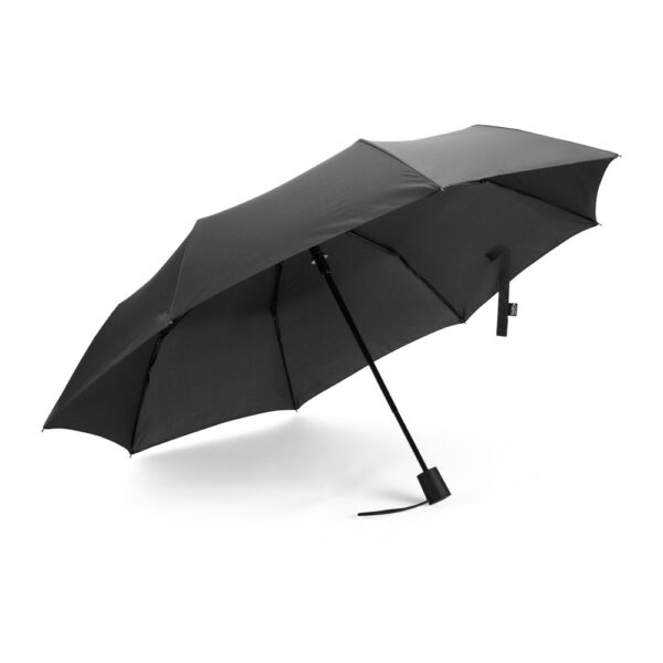 SKYLAR. 2-in-1-Regenschirm mit Einkaufstasche inklusive. Dieser ist aus recyceltem Polyester