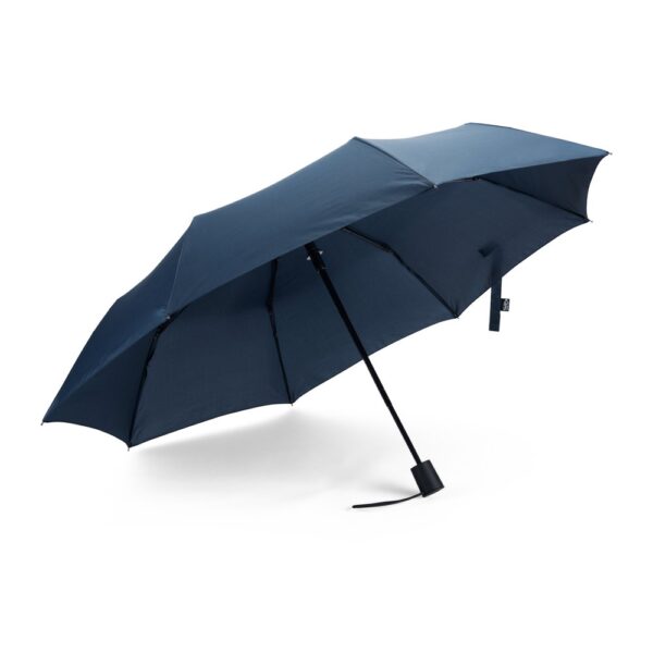 SKYLAR. 2-in-1-Regenschirm mit Einkaufstasche inklusive. Dieser ist aus recyceltem Polyester