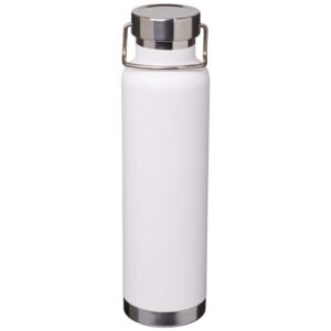 Thor 650 ml RCS-zertifizierte Kupfer-Vakuum Isolierflasche aus recyceltem Edelstahl - weiss